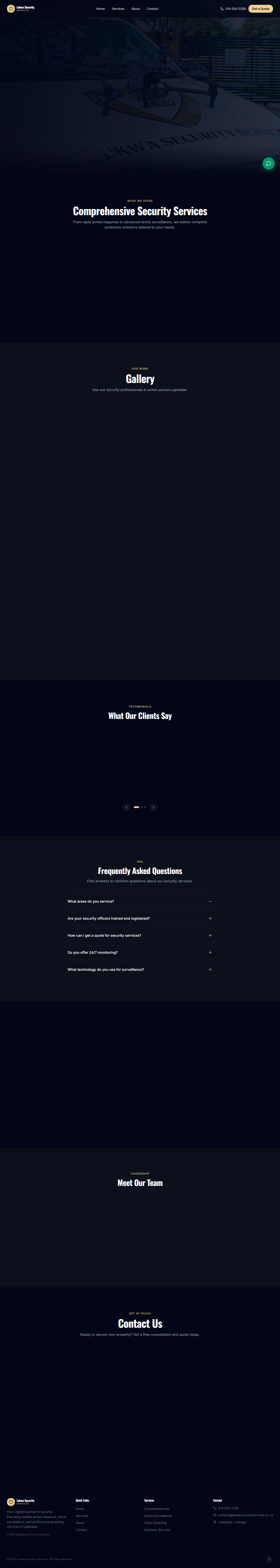 Security Services website preview